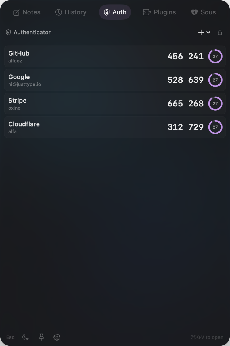 Oxine Authenticator